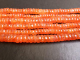 6-7 mm Carnelian Faceted Tyre Beads, Natural Carnelian Faceted Spacer Beads