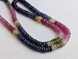 5-6mm Multi Sapphire Faceted Spacer Bead, Natural Multi Sapphire Tyres, Sapphire