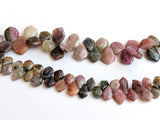 8-17mm Rare Multi Tourmaline Plain Fancy Shield Beads, Natural Multi Tourmaline