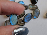 6x9mm - 8x14mm Labradorite Oval Cut Stones, Pointed Back Oval Cut Stone