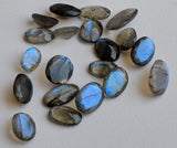 6x9mm - 8x14mm Labradorite Oval Cut Stones, Pointed Back Oval Cut Stone