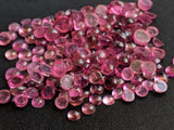 2-3mm Pink Tourmaline Plain Round Cabochons, Pink Tourmaline Flat Back Cabochons