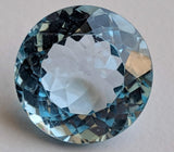 13mm Blue Topaz Round Cut Stone, Natural Blue Topaz Brilliant Cut Stone