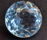 14.1mm Blue Topaz Round Cut Stone, Natural Blue Topaz Brilliant Cut Stone