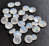 6-7mm Rainbow Moonstone Round Cut Stones, Natural Loose Rainbow Moonstone