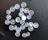 6-7mm Rainbow Moonstone Round Cut Stones, Natural Loose Rainbow Moonstone