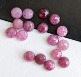 5mm Pink Sapphire Rose Cut Round Cabochon, Natural Pink Sapphire Flat Back