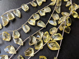 10-19 mm Lemon Quartz Faceted Fancy Shape Bead, Natural Lemon Quartz Twisted