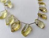 10-19 mm Lemon Quartz Faceted Fancy Shape Bead, Natural Lemon Quartz Twisted