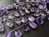 12-18 mm Amethyst Faceted Fancy Shape Beads, Natural Amethyst Twisted Briolettes