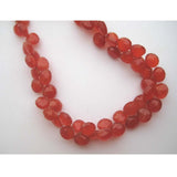 8-9 mm Carnelian Faceted Hearts For Jewelry, Carnelian Heart Briolettes, Juicy