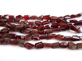9-12 mm Garnet Faceted Step Cut Tumble, Natural Garnet Bead, Garnet For Necklace