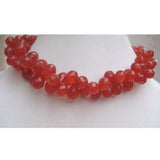 5x7-10x12 mm Carnelian Faceted Tear Drops For Jewelry, Carnelian Briolettes