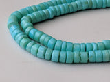 6mm Blue Opal Beads, Blue Opal Plain Smooth Tyre Beads, Blue Opal Spacer Beads