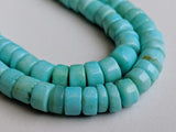 6mm Blue Opal Beads, Blue Opal Plain Smooth Tyre Beads, Blue Opal Spacer Beads