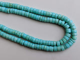 6mm Blue Opal Beads, Blue Opal Plain Smooth Tyre Beads, Blue Opal Spacer Beads