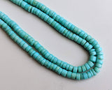 6mm Blue Opal Beads, Blue Opal Plain Smooth Tyre Beads, Blue Opal Spacer Beads