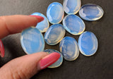 16x20mm Fire Opalite Oval Table Cut Flat Back Cabochons, Opalite Oval Cabochons