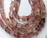 4.5-8mm Rare Pink Tourmaline Rough Crystal Beads, Natural Pink Tourmaline Raw