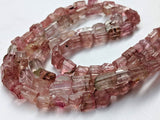 4.5-8mm Rare Pink Tourmaline Rough Crystal Beads, Natural Pink Tourmaline Raw