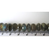 9mm Labradorite Faceted Rondelle Beads, Blue Fire Gem Stone, Labradorite Faceted