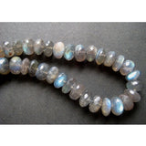 9mm Labradorite Faceted Rondelle Beads, Blue Fire Gem Stone, Labradorite Faceted