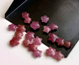 6-8mm Pink Sapphire Faceted Star Shape Stone, Pink Both Side Faceted Star, 5 Pcs