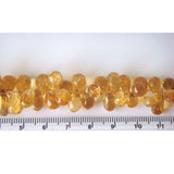 3x4 mm-5x7 mm Citrine Faceted Tear Drop Beads, Citrine Drop Briolettes, Citrine