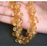 3x4 mm-5x7 mm Citrine Faceted Tear Drop Beads, Citrine Drop Briolettes, Citrine