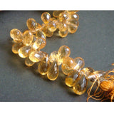 3x4 mm-5x7 mm Citrine Faceted Tear Drop Beads, Citrine Drop Briolettes, Citrine