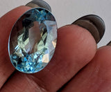 14x20mm Blue Topaz Oval Cut Stone Natural Blue Topaz Full Oval Cut Stone Jewelry