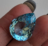 10x14.9mm Blue Topaz Pear Cut Stone, Natural Topaz Ring Size - PNT24