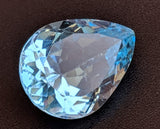 10.3x15.3mm Blue Topaz Pear Cut Stone, Natural Topaz Ring Size - PNT19