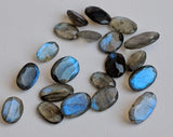 6x9mm - 8x14mm Labradorite Oval Cut Stones, Pointed Back Oval Cut Stone