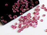 2-3mm Pink Tourmaline Plain Round Cabochons, Pink Tourmaline Flat Back Cabochons