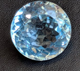 15mm Blue Topaz Round Cut Stone, Natural Blue Topaz Brilliant Cut Stone