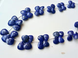 8x10 mm-12x14 mm Lapis Lazuli Faceted Heart And Pear Beads, Natural Blue Lapis