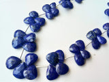 8x10 mm-12x14 mm Lapis Lazuli Faceted Heart And Pear Beads, Natural Blue Lapis