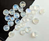 6-7mm Rainbow Moonstone Round Cut Stones, Natural Loose Rainbow Moonstone