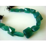 6-11 mm Green Onyx Chewing Gum Cut Beads Green Faceted Gemstone Chewing Gum Cut