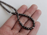 3.8-4.5mm Brown Faceted Diamond Balls Sparkling Brown Faceted Diamond Beads
