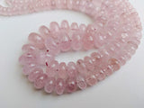 5.5-13mm Morganite Plain Rondelle Bead, Natural Morganite For Jewelry, Morganite