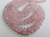 5.5-13mm Morganite Plain Rondelle Bead, Natural Morganite For Jewelry, Morganite