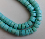 6mm Blue Opal Beads, Blue Opal Plain Smooth Tyre Beads, Blue Opal Spacer Beads