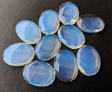 16x20mm Fire Opalite Oval Table Cut Flat Back Cabochons, Opalite Oval Cabochons