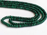 3-4mm Emerald Beryl Quartz Beads, Plain Rondelle Emerald Beryl Beads, Emerald
