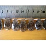 24x16 To 19x18 mm Rutile Quartz Faceted Pear Shaped Briolettes, Rutile Quartz