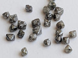 2.5-3mm Dark Grey Raw Diamond Crystal Loose Diamond Crystal 5pcs  For Jewelry