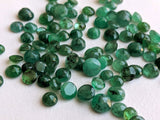 3-5mm Emerald Round Cut Stones, Natural Loose Emerald Faceted Round Gemstone