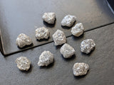 7-8mm Flat Grey Raw Diamond Perfect for Bezel and Prong Setting (2Pcs To 10Pcs)